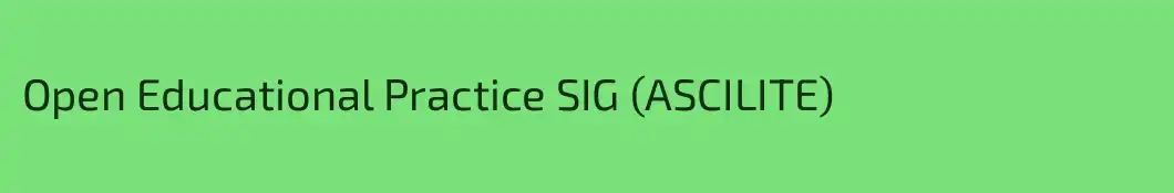 Open Educational Practice SIG (ASCILITE)